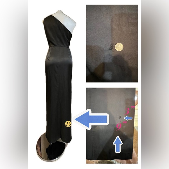 Arias Women’s Black Draped One-Shoulder Gown - Picture 8 of 10